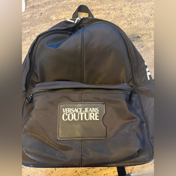 Versace Jeans Couture Handbags - EUC Versace Jeans Couture Black Nylon backpack